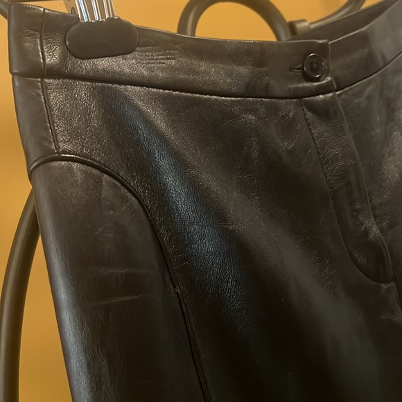 BCBG MAX AZRIA Bon Chic Bon Genre Leather Pants - Picture 3 of 14